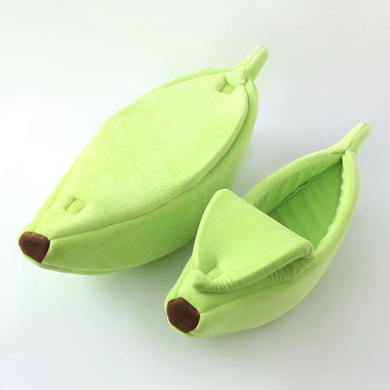 banana-shaped pet bed